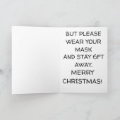 KERSTMIS SINTERKLAAS DRAGEN MASKER COVID-19 KAART (Binnen)