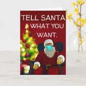 KERSTMIS SINTERKLAAS DRAGEN MASKER COVID-19 KAART (Gele Bloem)