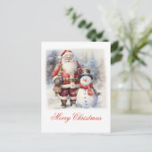 Kerstmis Sinterklaas en rendieren Briefkaart (Staand voorkant)