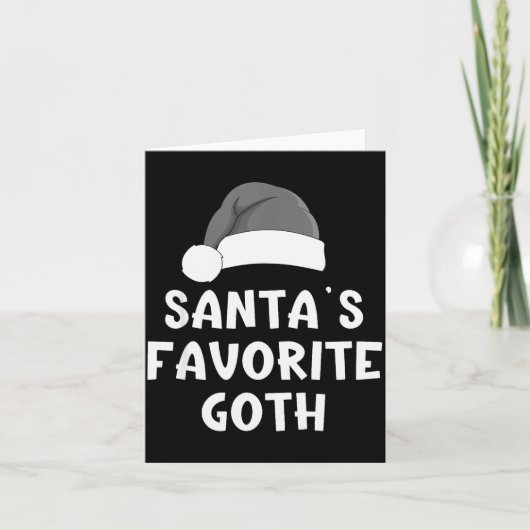 Kerstmis Sinterklaas' Favoriete Goth Grappige Kers Kaart (Voorkant)