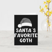 Kerstmis Sinterklaas' Favoriete Goth Grappige Kers Kaart (Gele Bloem)