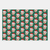 Kerstmis Sinterklaas Hoed Aangepaste Gezichtsfoto Inpakpapier Vel (Voorkant 3)