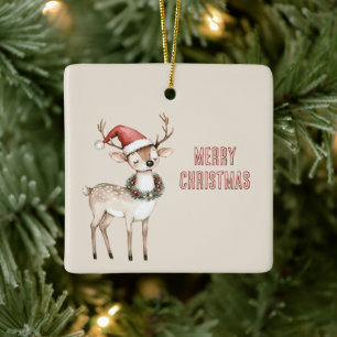 Kerstmis Sinterklaas Hoed Hert Keramisch Ornament