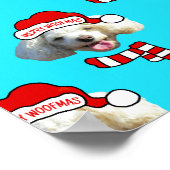 Kerstmis Sinterklaas Hond Aangepast Foto Patroon Poster (Hoek)