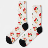 Kerstmis Sinterklaas Patroon / Vintage Stijl Sokken (Links)