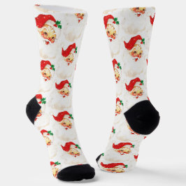Kerstmis Sinterklaas Patroon / Vintage Stijl Sokken