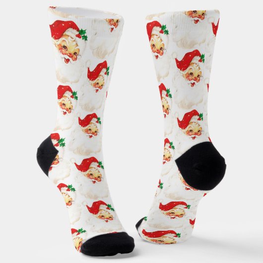 Kerstmis Sinterklaas Patroon / Vintage Stijl Sokken (Gebogen)