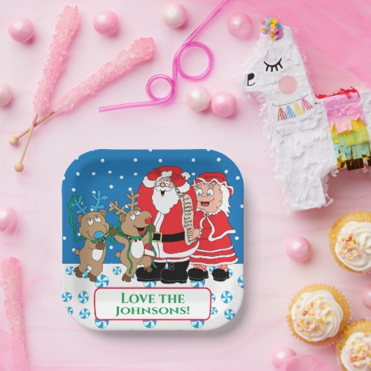 Kerstmis Sinterklaas plezier Papieren Bordje (Feest)