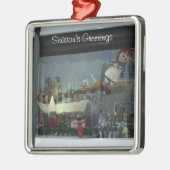 Kerstmis Sinterklaas slee  Metalen Ornament (Links)