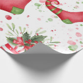 Kerstmis Sinterklaas sokken groot Cadeaupapier (Hoek)