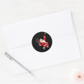 Kerstmis Sinterklaas Tennis Fun Boys Meisjes Kinde Ronde Sticker (Envelop)