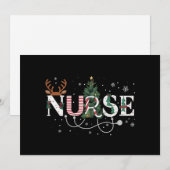 Kerstmis Sinterklaas zijn favoriete verpleegster K Feestdagenkaart (Voorkant / Achterkant)