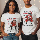 Kerstmis Sinterklaas Zonnebril Grappig Stout T-shirt