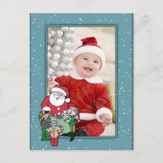 Kerstmis Sjabloon met Santa en Elf (Voorkant)