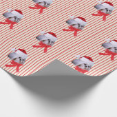 Kerstmis, sjiitische Tzu Dog, Santa Hat Cadeaupapier (Hoek)