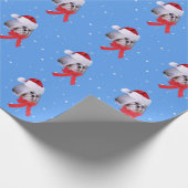 Kerstmis, sjiitische Tzu Dog, Santa Hat Cadeaupapier (Hoek)