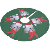 Kerstmis, sjiitische Tzu Dog, Santa Hat Kerstboom Rok (Gekanteld)