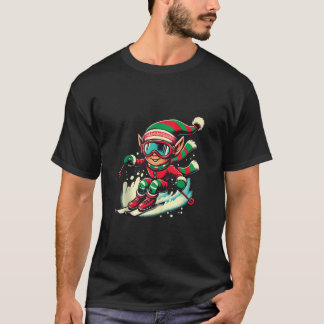Kerstmis Skiteam ski liefhebbers Skiloper Elf skië T-shirt