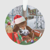 Kerstmis, slaapkat, Teddy Bear Ornament (voorkant)