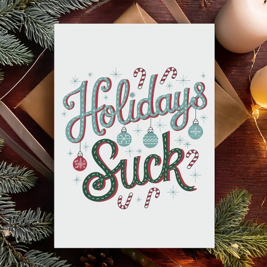 Kerstmis Slaat Cute Grappige Kerst Feestdagen Kaart