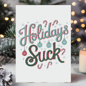 Kerstmis Slaat Cute Grappige Kerst Feestdagen Kaart