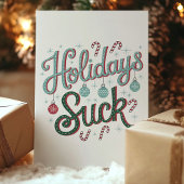 Kerstmis Slaat Cute Grappige Kerst Feestdagen Kaart