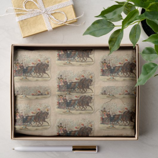 Kerstmis slee-rit Victoriaanse jingle bells Tissuepapier (Geschenk)
