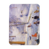 Kerstmis, sleeën, Central Park Glackens Magneet (Verticaal)