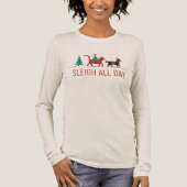 Kerstmis Sleigh All Day Tri-Blend Shirt (Voorkant)