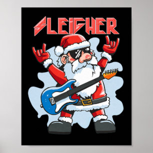 Kerstmis Sleighertje Kerstman Rocker Kerst Rocker  Poster