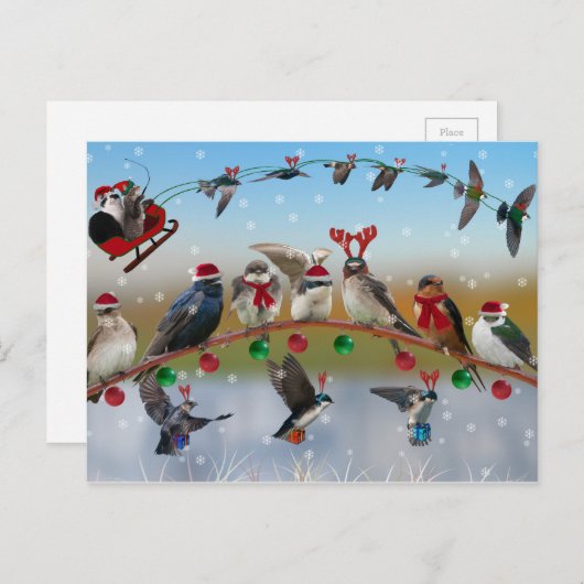 Kerstmis slikt feestdagenkaart (Voorkant / Achterkant)