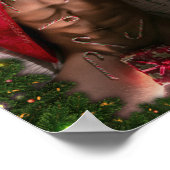 Kerstmis SlipperyJoe gay pride cadeaus LGBTQIA can Poster (Hoek)