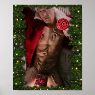 Kerstmis SlipperyJoe gay pride cadeaus LGBTQIA can Poster