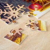 Kerstmis SlipperyJoe gay pride giften LGBTQIA silv Legpuzzel (Zijkant)