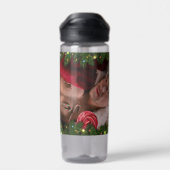 Kerstmis SlipperyJoe snoepsnoeren kerstman Waterfles (Achterkant)