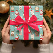 Kerstmis Sluike Unicorn Llama Modern Feestdagen Cadeaupapier