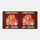 Kerstmis, sluipschutter, geschenk, leger bureaumat (Voorkant)