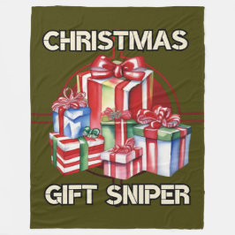 Kerstmis, sluipschutter, geschenk, leger fleece deken