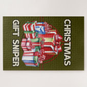 Kerstmis, sluipschutter, geschenk, leger legpuzzel (Horizontaal)