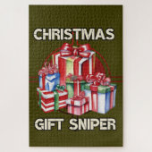 Kerstmis, sluipschutter, geschenk, leger legpuzzel (Verticaal)