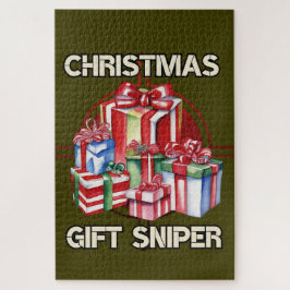 Kerstmis, sluipschutter, geschenk, leger legpuzzel
