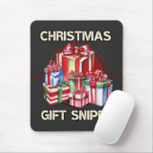 Kerstmis, sluipschutter, geschenk, leger muismat (Met muis)