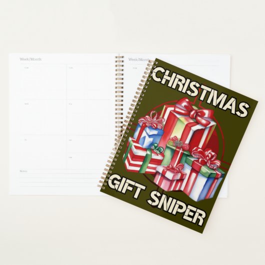 Kerstmis, sluipschutter, geschenk, leger planner (Display)