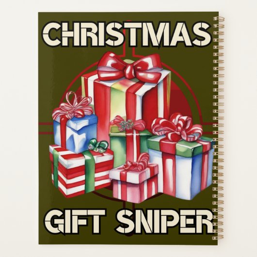 Kerstmis, sluipschutter, geschenk, leger planner (Achterkant)