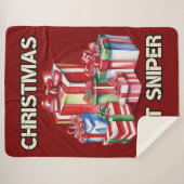 Kerstmis, sluipschutter, geschenk, leger sherpa deken (Voorkant (horizontaal))