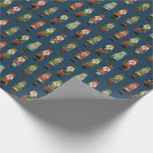 Kerstmis - snackersmarine cadeaupapier (Hoek)