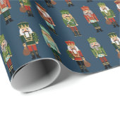 Kerstmis - snackersmarine cadeaupapier (Rol Hoek)