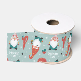 Kerstmis Sneeuw Aesthetisch Patroon - Winter Ontwe Grosgrain Lint
