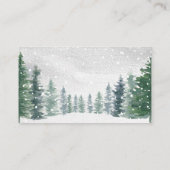 Kerstmis Sneeuw Berg Winter Luier Raffle Informatiekaartje (Achterkant)