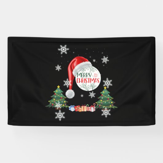 Kerstmis Sneeuw Collectie 3x5 Vinyl Banner (Horizontaal)